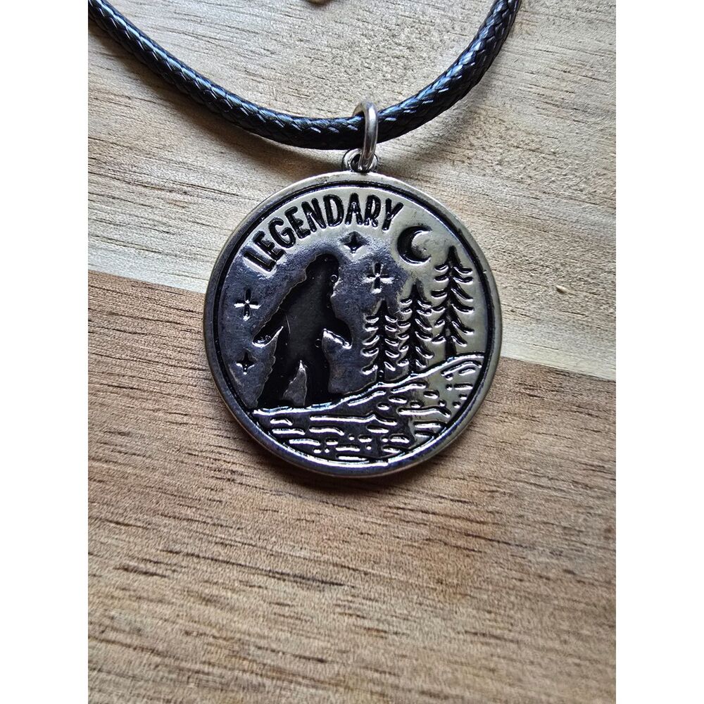 Bigfoot "Legendary" Necklace on black cord